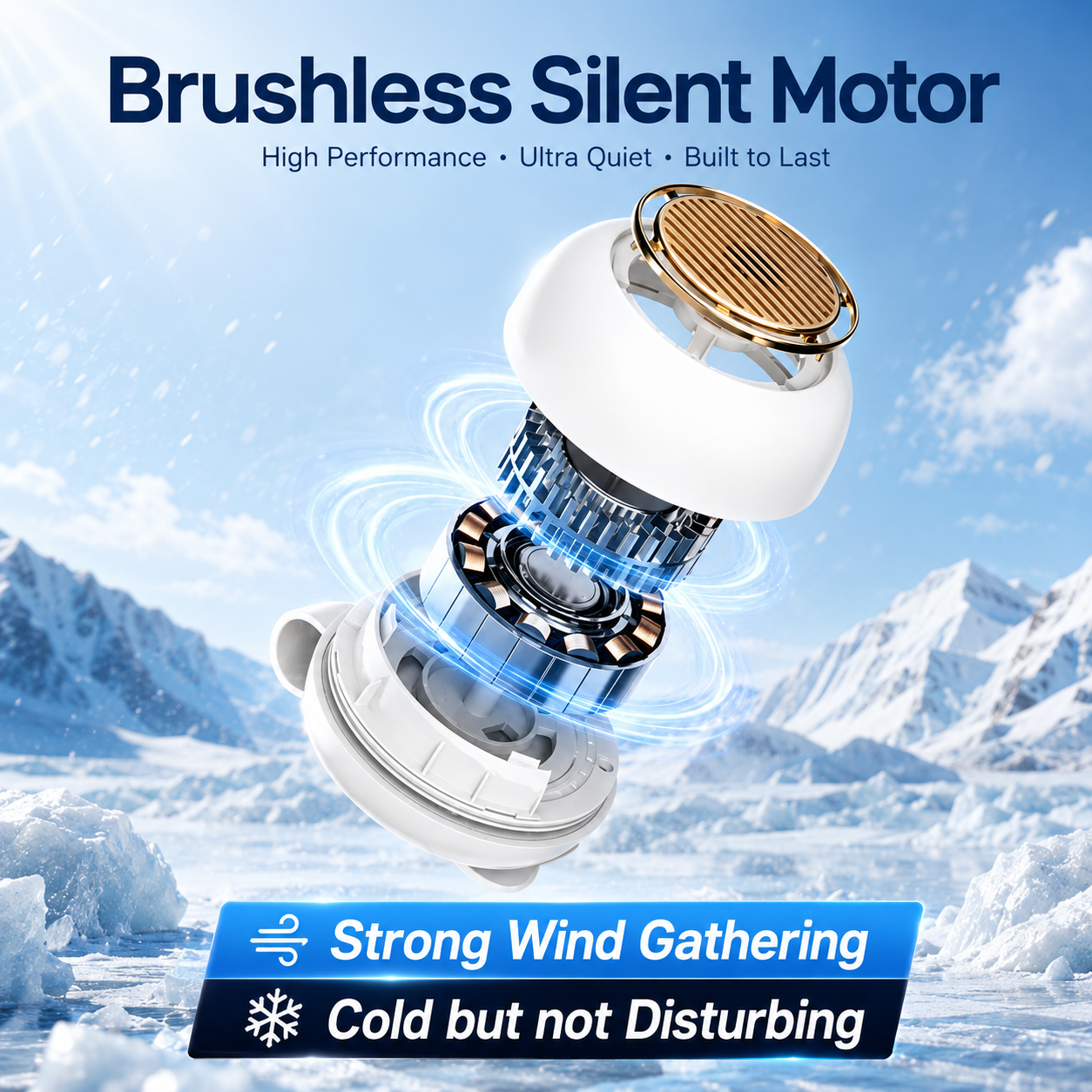 Healrize® Portable Bladeless Waist Clip Fan | Hands-Free USB Rechargeable Cooling Fan with 3 Speeds for Outdoor, Work & Travel🎁