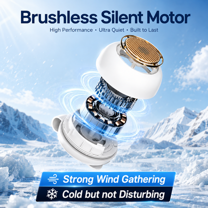 Healrize® Portable Bladeless Waist Clip Fan | Hands-Free USB Rechargeable Cooling Fan with 3 Speeds for Outdoor, Work & Travel🎁