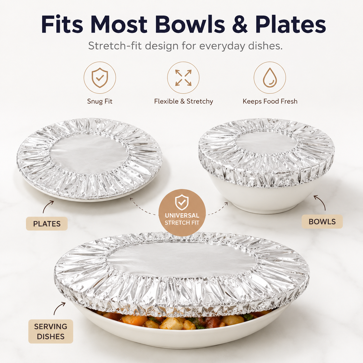 🔥 Healrize® Collapsible Aluminum Foil Food Cover | Keep Meals Warm, Fresh & Protected from Fruit Flies 🍲⏱️3