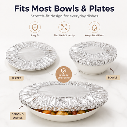 🔥 Healrize® Collapsible Aluminum Foil Food Cover | Keep Meals Warm, Fresh & Protected from Fruit Flies 🍲⏱️3
