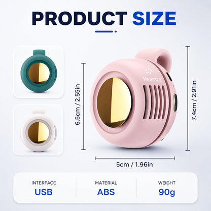 Healrize® Portable Bladeless Waist Clip Fan | Hands-Free USB Rechargeable Cooling Fan with 3 Speeds for Outdoor, Work & Travel🎁
