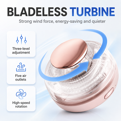 Healrize® Portable Bladeless Waist Clip Fan | Hands-Free USB Rechargeable Cooling Fan with 3 Speeds for Outdoor, Work & Travel🎁