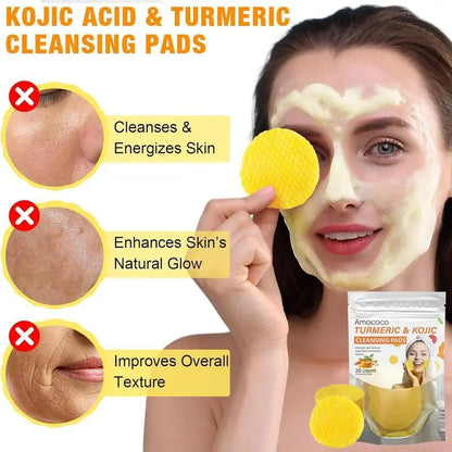 Turmeric & Kojic Cleansing Pads - 20pcs Deep Clean❤️