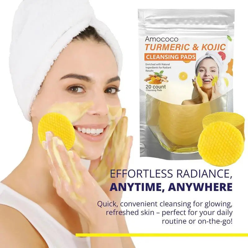 Turmeric & Kojic Cleansing Pads - 20pcs Deep Clean❤️