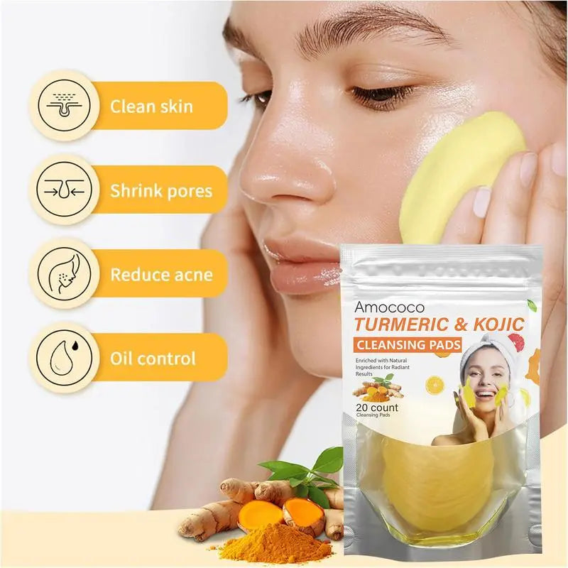 Turmeric & Kojic Cleansing Pads - 20pcs Deep Clean❤️