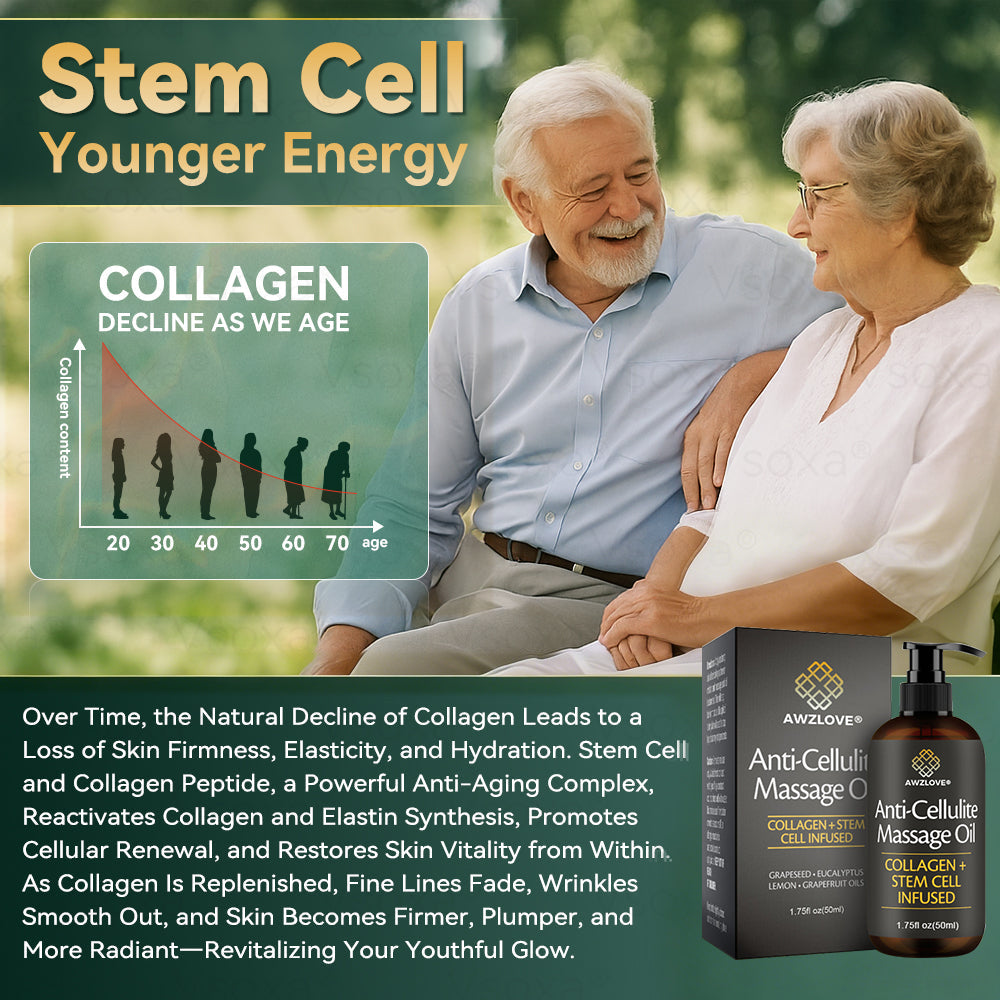 Awzlove® Luxurious Collagen & Stem Cell Anti-Cellulite Massage Oil (🔥70% Off for a Limited Time!) 🥑🥑