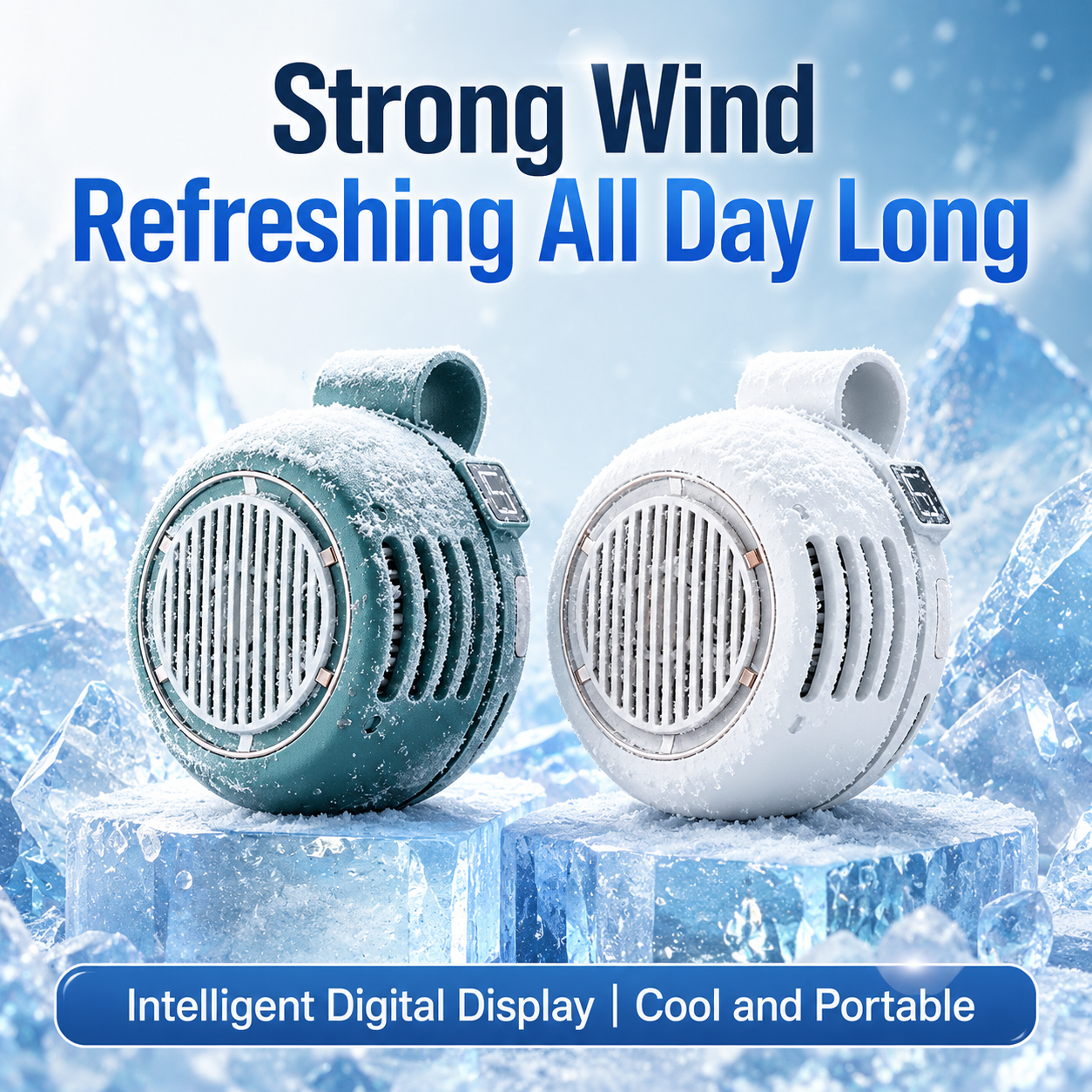Healrize® Portable Bladeless Waist Clip Fan | Hands-Free USB Rechargeable Cooling Fan with 3 Speeds for Outdoor, Work & Travel🎁