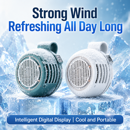 Healrize® Portable Bladeless Waist Clip Fan | Hands-Free USB Rechargeable Cooling Fan with 3 Speeds for Outdoor, Work & Travel🎁