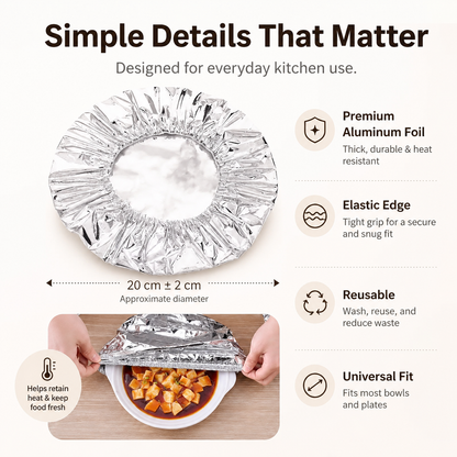 🔥 Healrize® Collapsible Aluminum Foil Food Cover | Keep Meals Warm, Fresh & Protected from Fruit Flies 🍲⏱️3