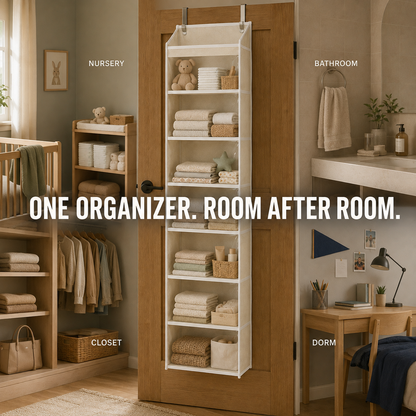 🔥 TODAY’S SPECIAL OFFER | Healrize® Over the Door Organizer with Pockets for Bedroom, Bathroom, Nursery & Closet Storage