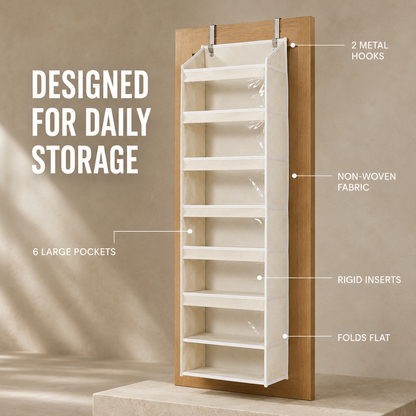🔥 TODAY’S SPECIAL OFFER | Healrize® Over the Door Organizer with Pockets for Bedroom, Bathroom, Nursery & Closet Storage