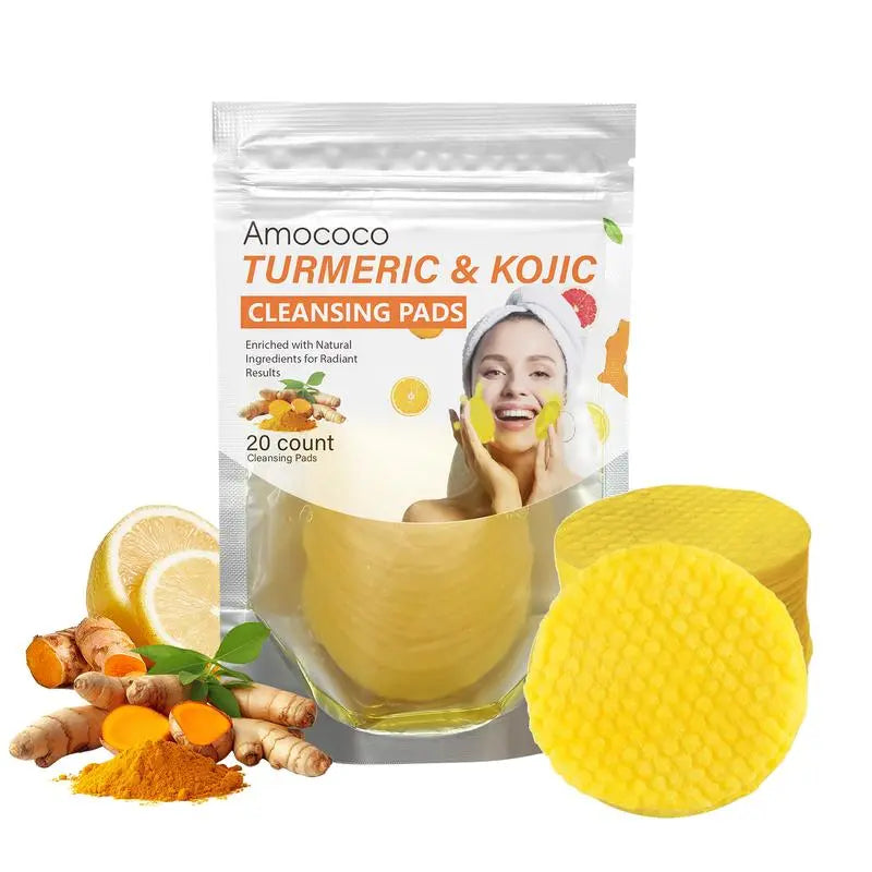 Turmeric & Kojic Cleansing Pads - 20pcs Deep Clean❤️