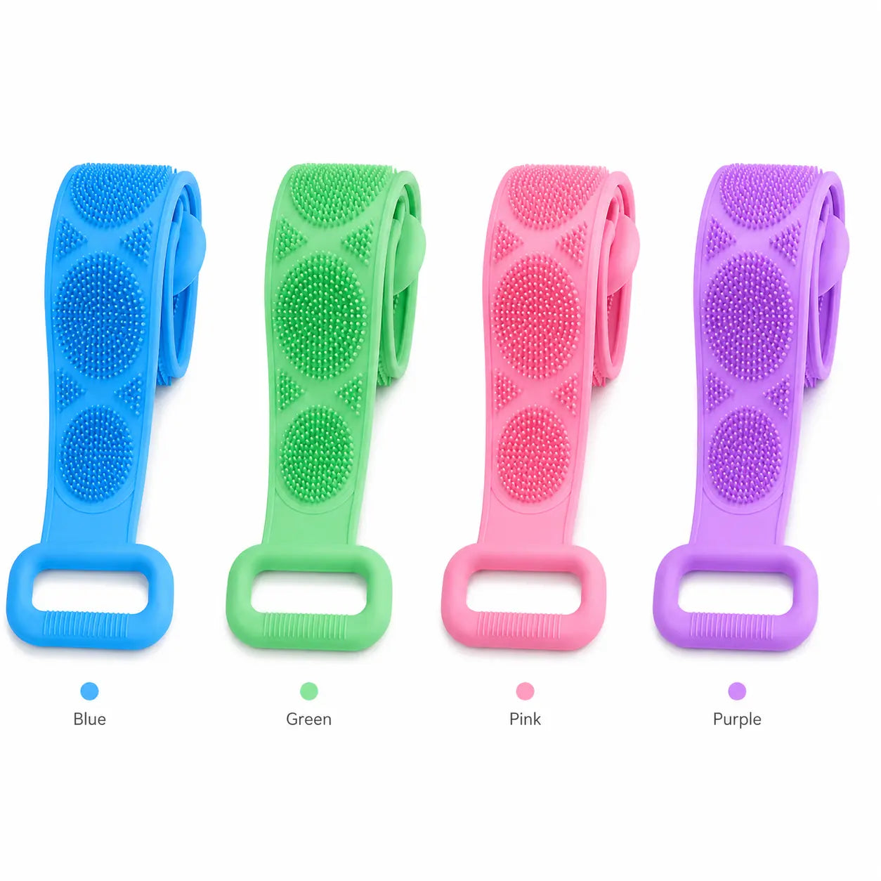 🐳 Healrize®  27.6" Dual-Sided Silicone Back Scrubber — Extra-Long Flexible Bath Strap with Easy-Grip Handles🐳