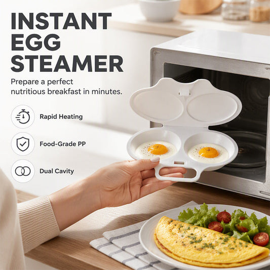 🥚🔥Limited-Time Buy 1 Get 1 Free ⏱️ Healrize® Microwave Egg Cooker – Perfect poached eggs in 2 mins, no oil & splash-proof – Quick, healthy & mess-free breakfast 🌞